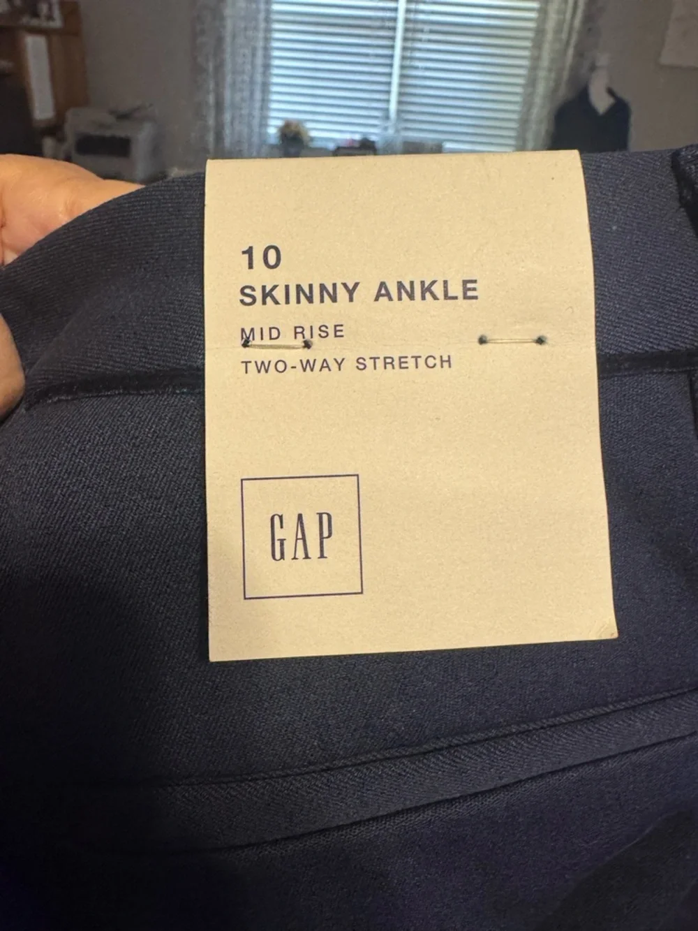 Gap Skinny Ankle Mid Rise Two Way Stretch Navy Pant slacks 10 women’s